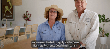 Future farm pathway with Sam and Clare Hamilton.